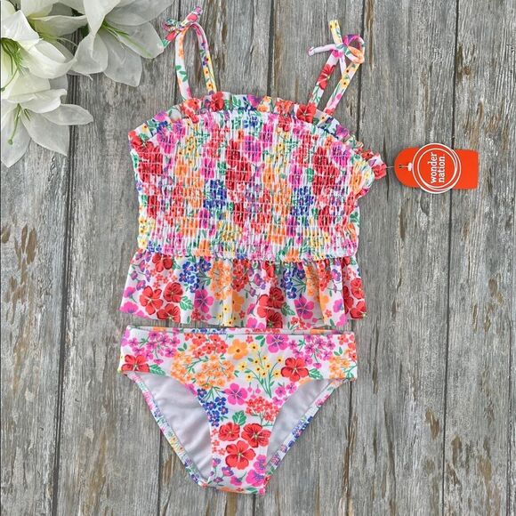 Tankini & Bikini Swimsuit Bathing Suit 2, 2-Piece Sets Size 2T - Picture 3 of 5